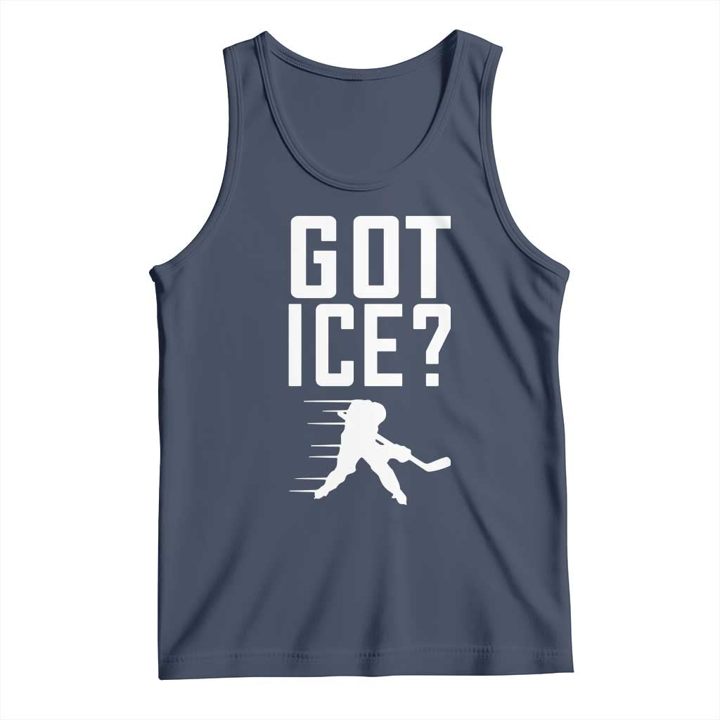 Got Ice Tank Top Funny Youth Ice Hockey Gift TS12 Navy Print Your Wear