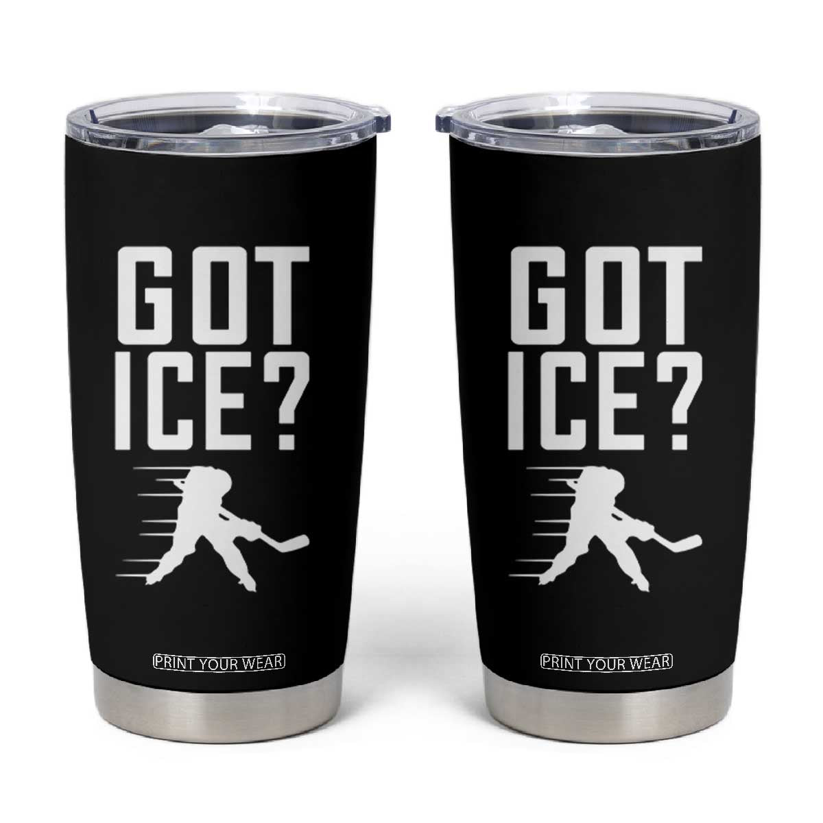 Got Ice Tumbler Cup Funny Youth Ice Hockey Gift TS12 Black Print Your Wear