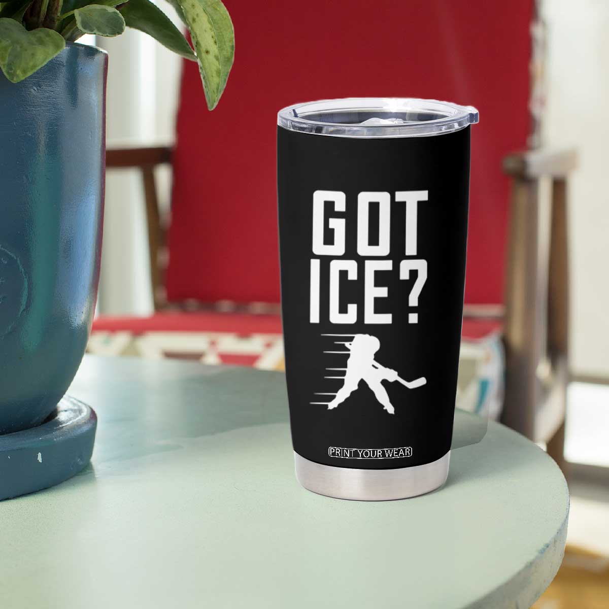 Got Ice Tumbler Cup Funny Youth Ice Hockey Gift TS12 Print Your Wear
