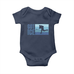 Got Ice Baby Onesie Ocean Blue Retro Ice Hockey Sport Lover Gift TS12 Navy Print Your Wear