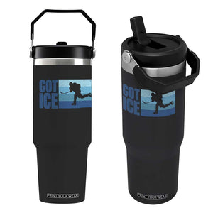 Got Ice Flip Straw Tumbler Ocean Blue Retro Ice Hockey Sport Lover Gift TS12 One Size: 30 oz Black Print Your Wear