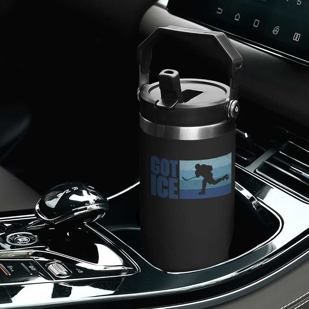 Got Ice Flip Straw Tumbler Ocean Blue Retro Ice Hockey Sport Lover Gift TS12 Print Your Wear