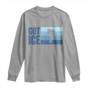 Got Ice Long Sleeve Shirt Ocean Blue Retro Ice Hockey Sport Lover Gift TS12 Sport Gray Print Your Wear