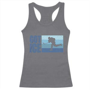 Got Ice Racerback Tank Top Ocean Blue Retro Ice Hockey Sport Lover Gift TS12 Charcoal Print Your Wear