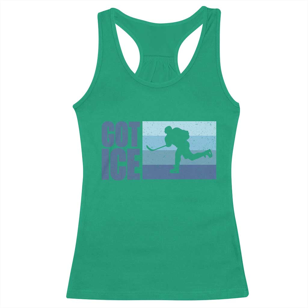 Got Ice Racerback Tank Top Ocean Blue Retro Ice Hockey Sport Lover Gift TS12 Irish Green Print Your Wear