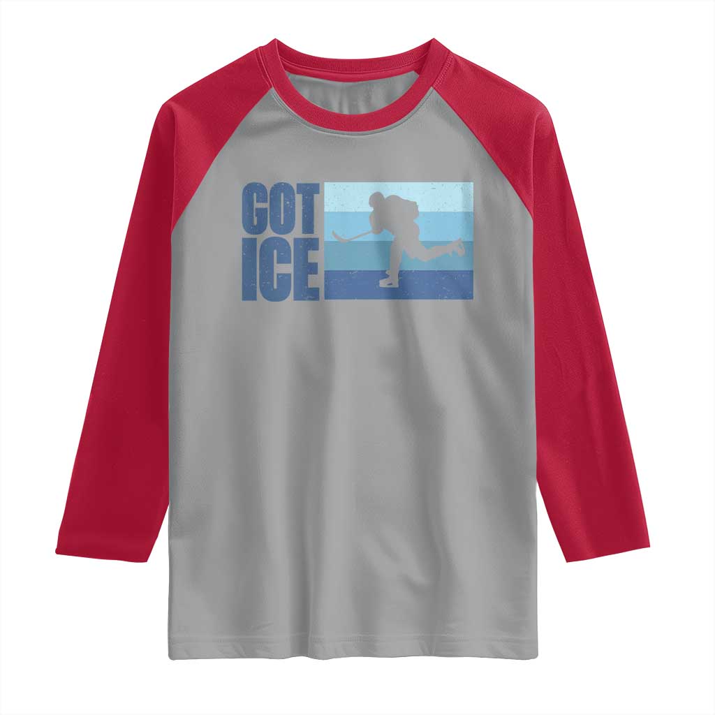 Got Ice Raglan Shirt Ocean Blue Retro Ice Hockey Sport Lover Gift TS12 Sport Gray Red Print Your Wear