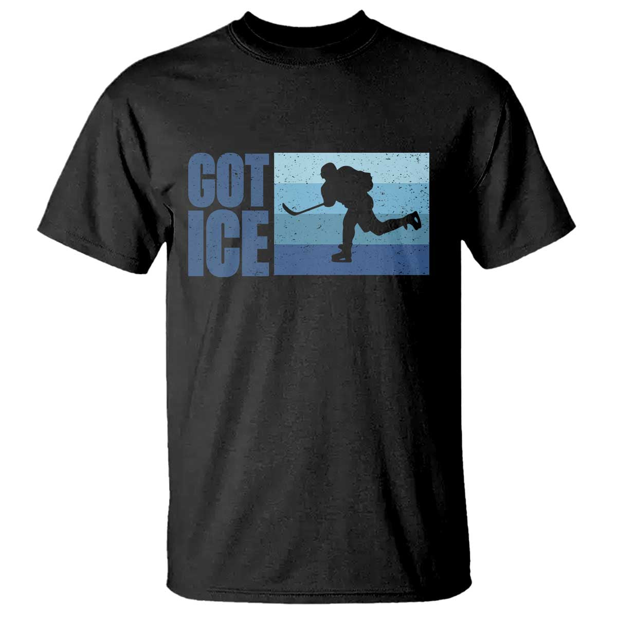 Got Ice T Shirt Ocean Blue Retro Ice Hockey Sport Lover Gift TS12 Black Print Your Wear