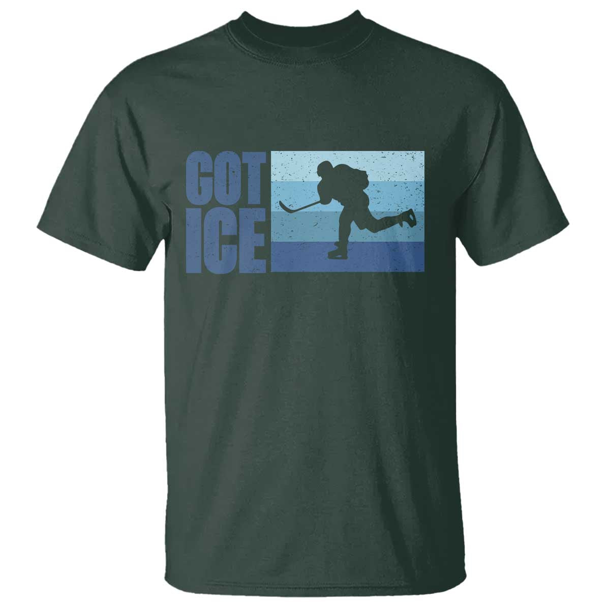 Got Ice T Shirt Ocean Blue Retro Ice Hockey Sport Lover Gift TS12 Dark Forest Green Print Your Wear