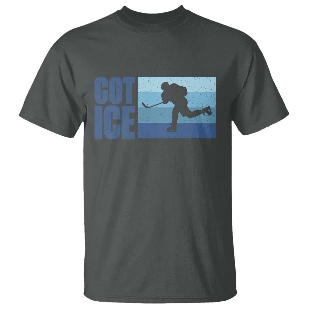 Got Ice T Shirt Ocean Blue Retro Ice Hockey Sport Lover Gift TS12 Dark Heather Print Your Wear