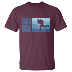 Got Ice T Shirt Ocean Blue Retro Ice Hockey Sport Lover Gift TS12 Maroon Print Your Wear
