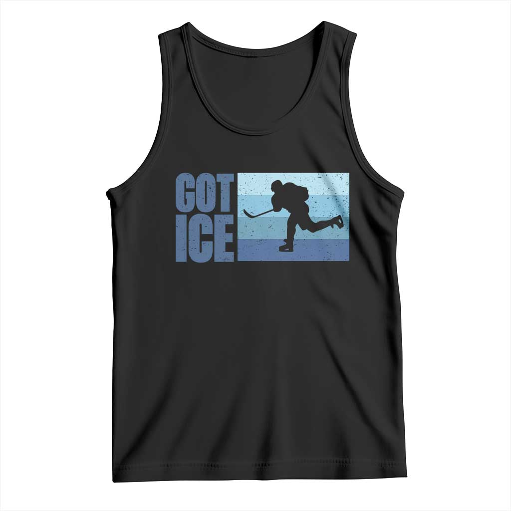 Got Ice Tank Top Ocean Blue Retro Ice Hockey Sport Lover Gift TS12 Black Print Your Wear