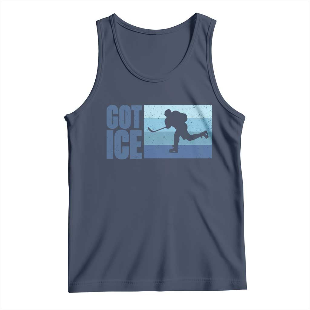 Got Ice Tank Top Ocean Blue Retro Ice Hockey Sport Lover Gift TS12 Navy Print Your Wear