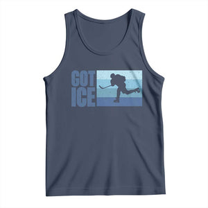 Got Ice Tank Top Ocean Blue Retro Ice Hockey Sport Lover Gift TS12 Navy Print Your Wear