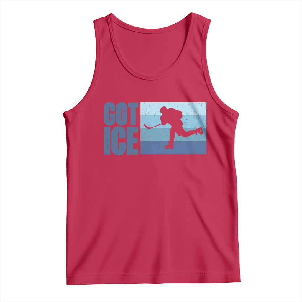 Got Ice Tank Top Ocean Blue Retro Ice Hockey Sport Lover Gift TS12 Red Print Your Wear