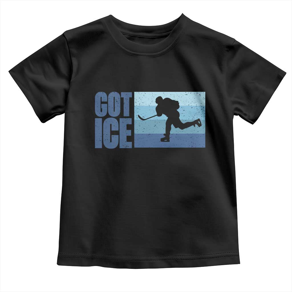Got Ice Toddler T Shirt Ocean Blue Retro Ice Hockey Sport Lover Gift TS12 Black Print Your Wear