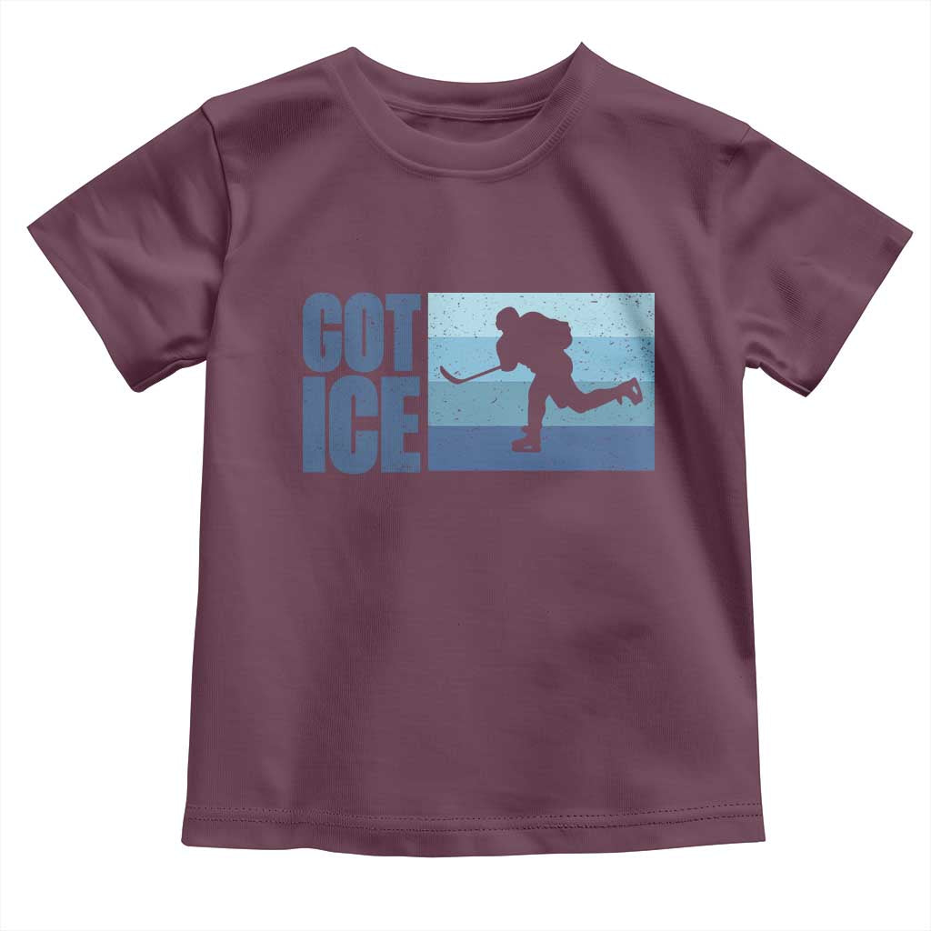 Got Ice Toddler T Shirt Ocean Blue Retro Ice Hockey Sport Lover Gift TS12 Maroon Print Your Wear