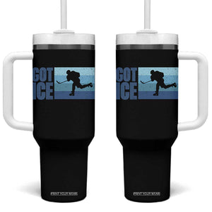 Got Ice Tumbler With Handle Ocean Blue Retro Ice Hockey Sport Lover Gift TS12 One Size: 40 oz Black Print Your Wear