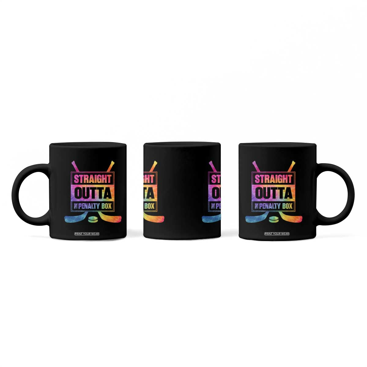 Straight Outta The Penalty Box Coffee Mug Tie Dye Effect Hockey Player Gift TS12 Print Your Wear
