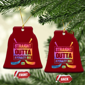Straight Outta The Penalty Box Ceramic Ornament Tie Dye Effect Hockey Player Gift TS12 Print Your Wear