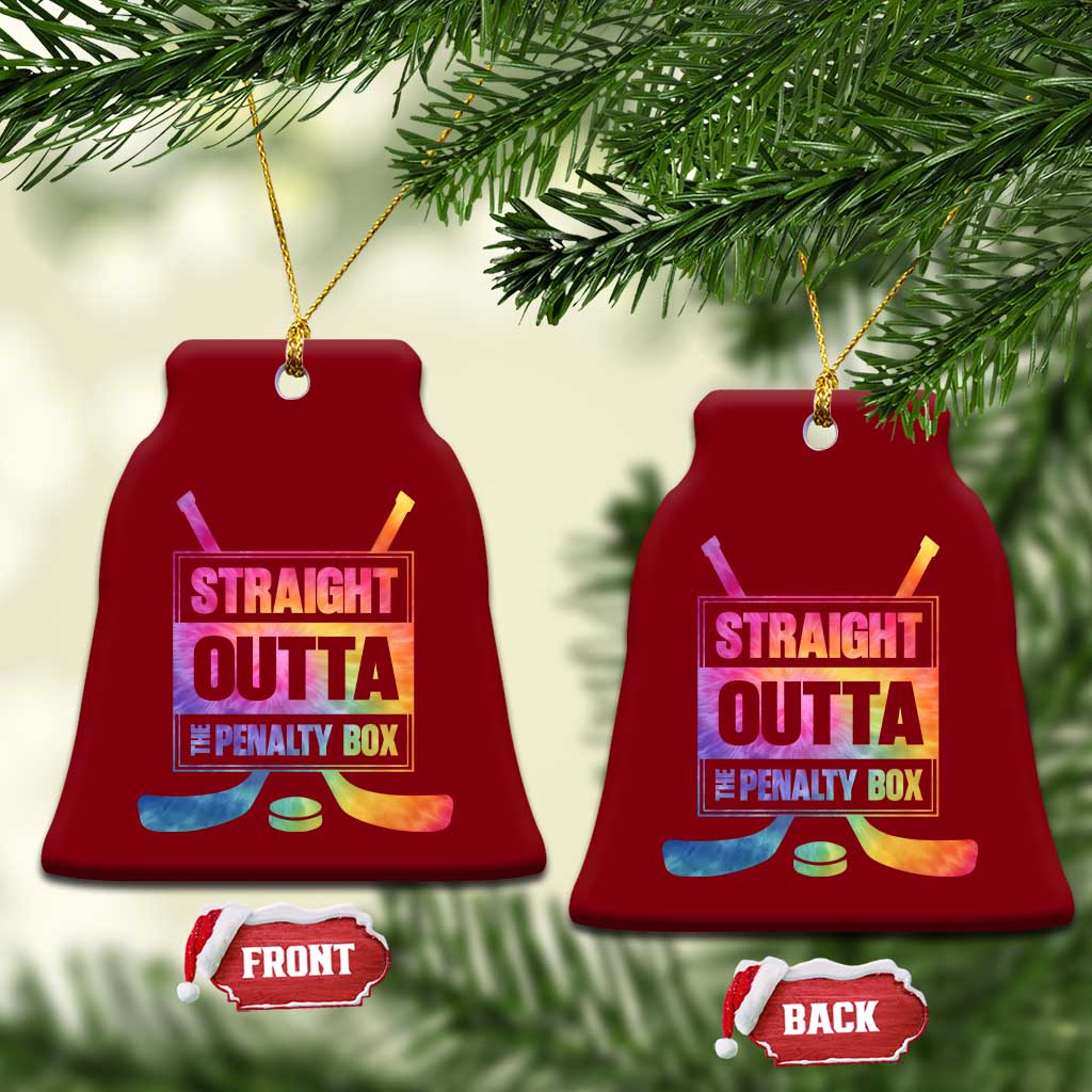 Straight Outta The Penalty Box Ceramic Ornament Tie Dye Effect Hockey Player Gift TS12 Print Your Wear