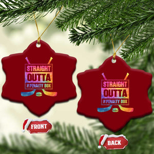 Straight Outta The Penalty Box Ceramic Ornament Tie Dye Effect Hockey Player Gift TS12 Print Your Wear