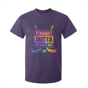 Straight Outta The Penalty Box T Shirt For Kid Tie Dye Effect Hockey Player Gift TS12 Purple Print Your Wear