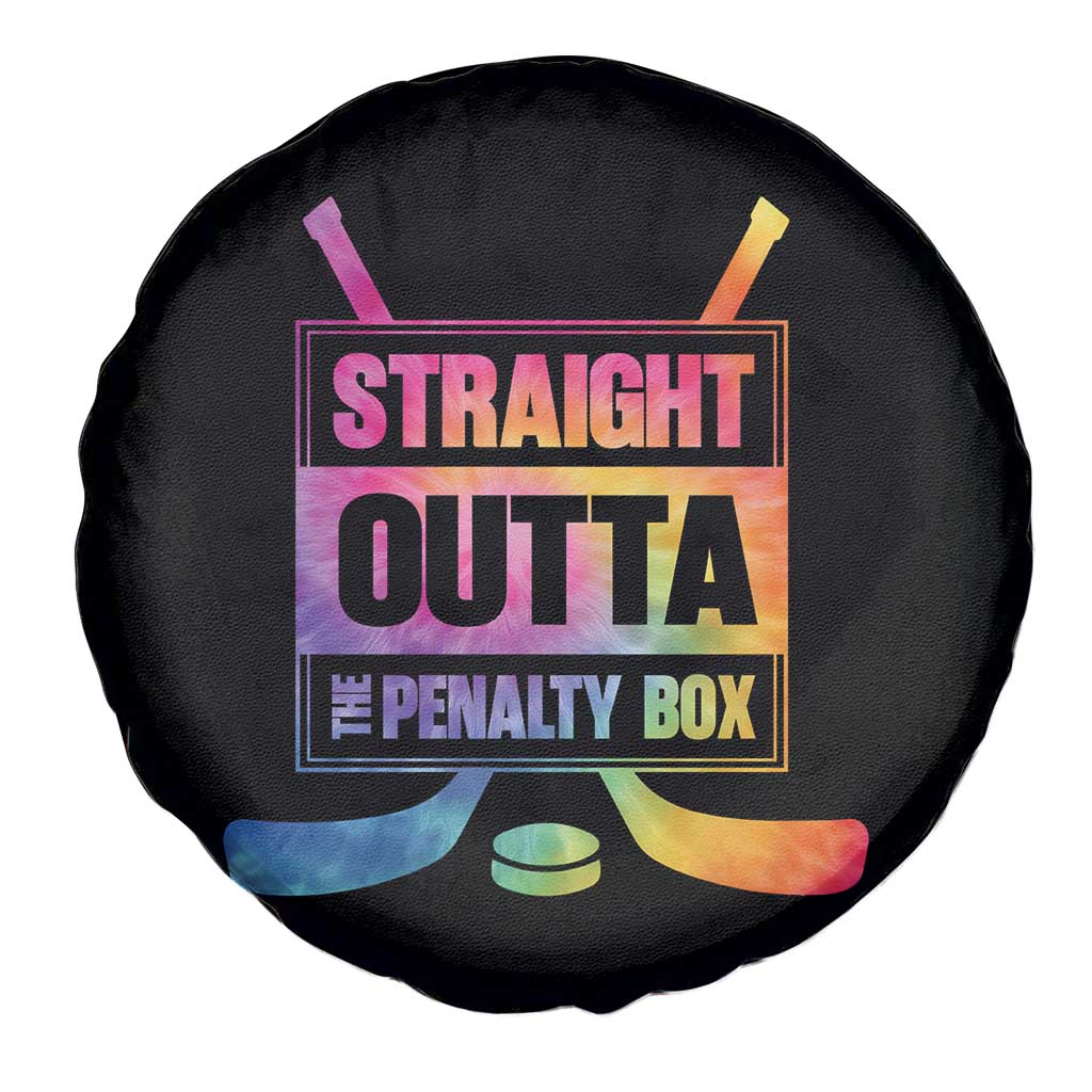 Straight Outta The Penalty Box Spare Tire Cover Tie Dye Effect Hockey Player Gift TS12 Print Your Wear