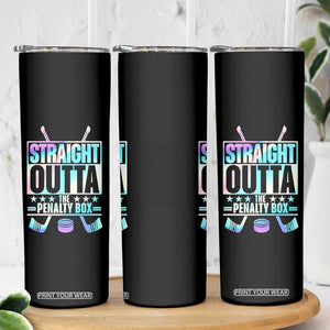 Straight Outta The Penalty Box Skinny Tumbler Iridescent Effect Hockey Player Gift TS12 Print Your Wear