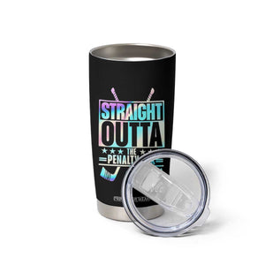 Straight Outta The Penalty Box Tumbler Cup Iridescent Effect Hockey Player Gift TS12 Print Your Wear