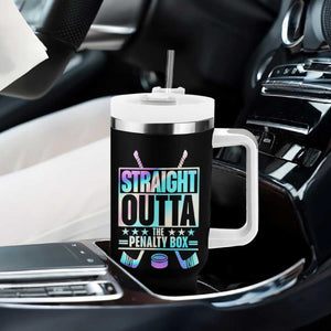 Straight Outta The Penalty Box Tumbler With Handle Iridescent Effect Hockey Player Gift TS12 Print Your Wear