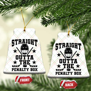 Straight Outta The Penalty Box Ceramic Ornament Funny Youth Ice Hockey Gift TS12 Print Your Wear