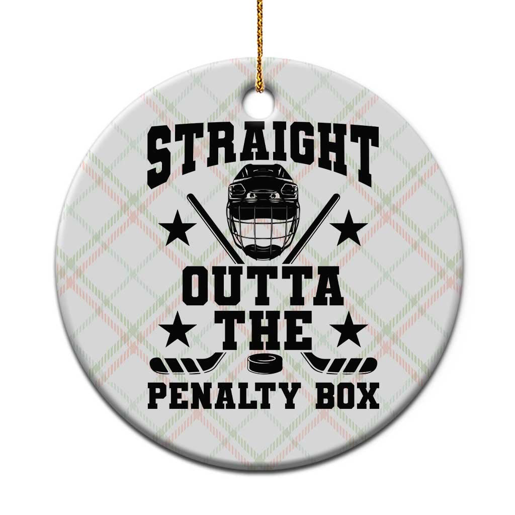 Straight Outta The Penalty Box Ceramic Ornament Funny Youth Ice Hockey Gift TS12 1pc Christmas Plaid Print Your Wear
