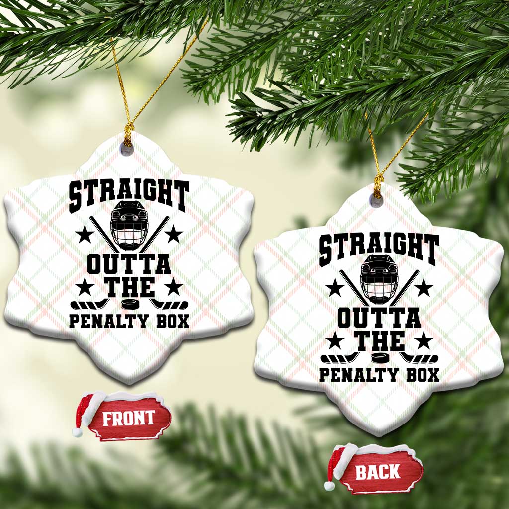 Straight Outta The Penalty Box Ceramic Ornament Funny Youth Ice Hockey Gift TS12 Print Your Wear