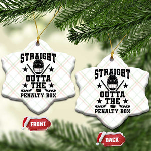 Straight Outta The Penalty Box Ceramic Ornament Funny Youth Ice Hockey Gift TS12 Print Your Wear