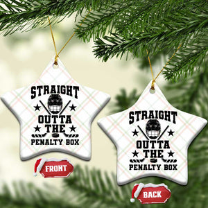 Straight Outta The Penalty Box Ceramic Ornament Funny Youth Ice Hockey Gift TS12 Print Your Wear