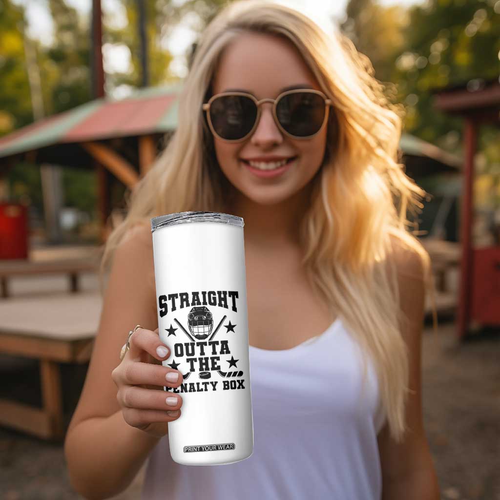 Straight Outta The Penalty Box Skinny Tumbler Funny Youth Ice Hockey Gift TS12 Print Your Wear