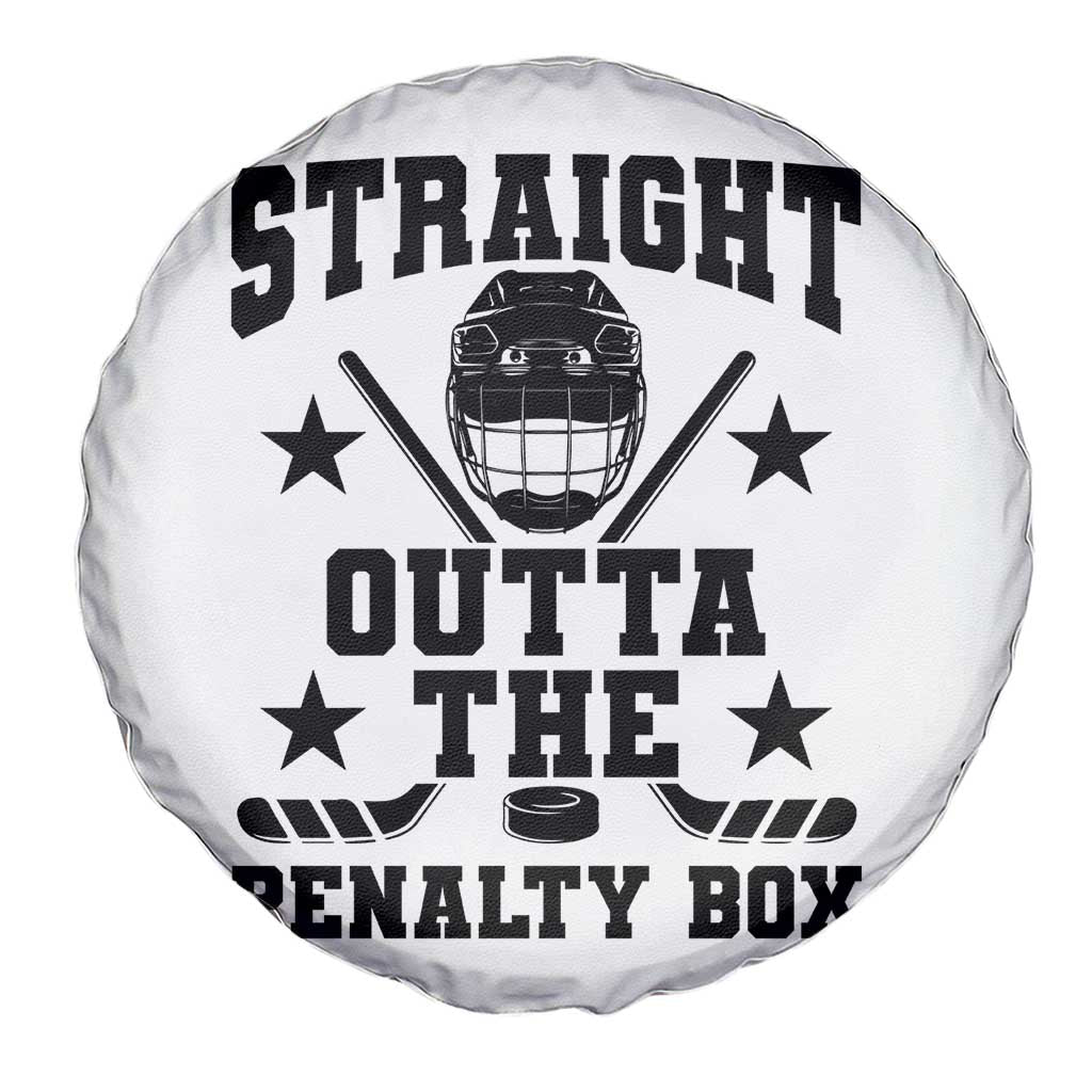 Straight Outta The Penalty Box Spare Tire Cover Funny Youth Ice Hockey Gift TS12 Print Your Wear