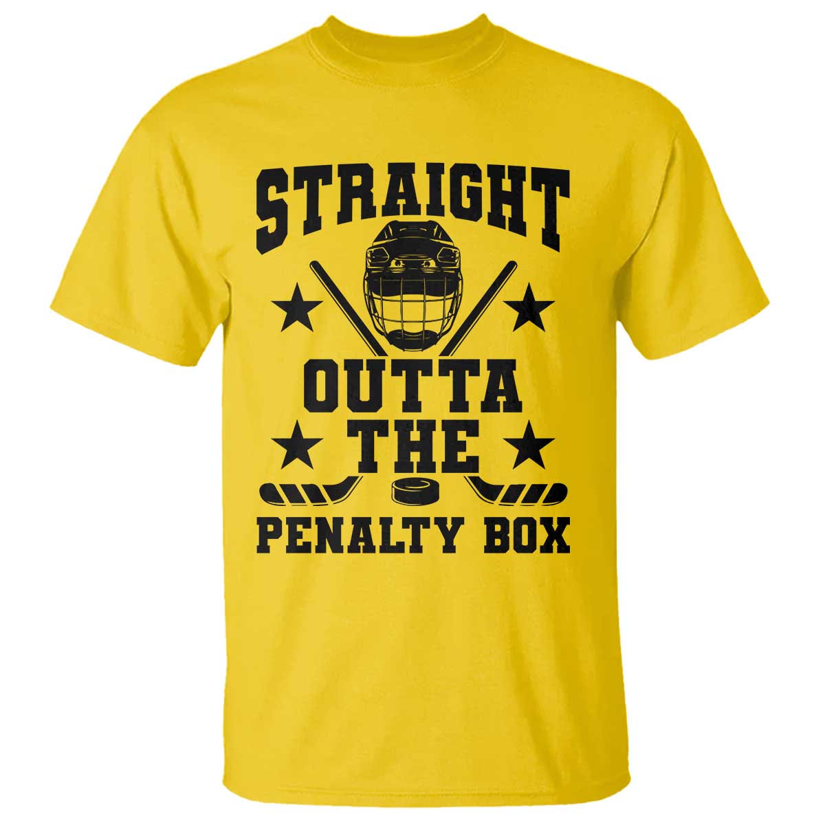 Straight Outta The Penalty Box T Shirt Funny Youth Ice Hockey Gift TS12 Daisy Print Your Wear