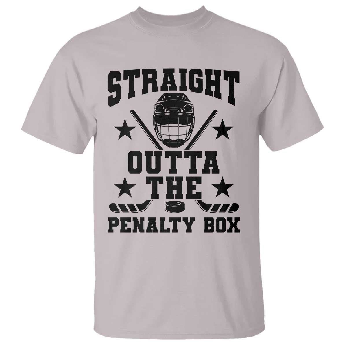 Straight Outta The Penalty Box T Shirt Funny Youth Ice Hockey Gift TS12 Ice Gray Print Your Wear