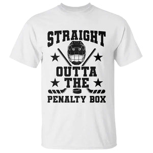Straight Outta The Penalty Box T Shirt Funny Youth Ice Hockey Gift TS12 White Print Your Wear