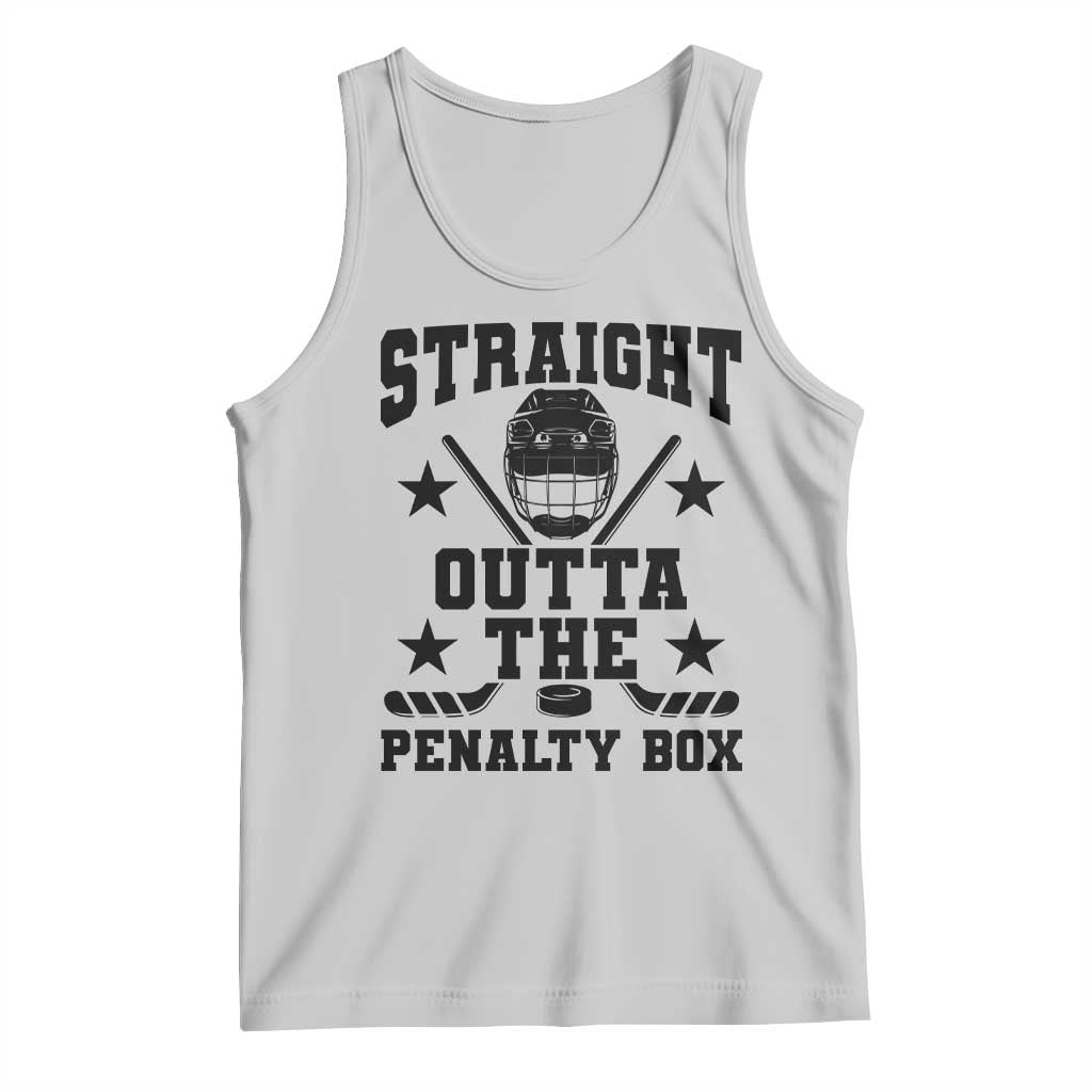 Straight Outta The Penalty Box Tank Top Funny Youth Ice Hockey Gift TS12 Ash Print Your Wear