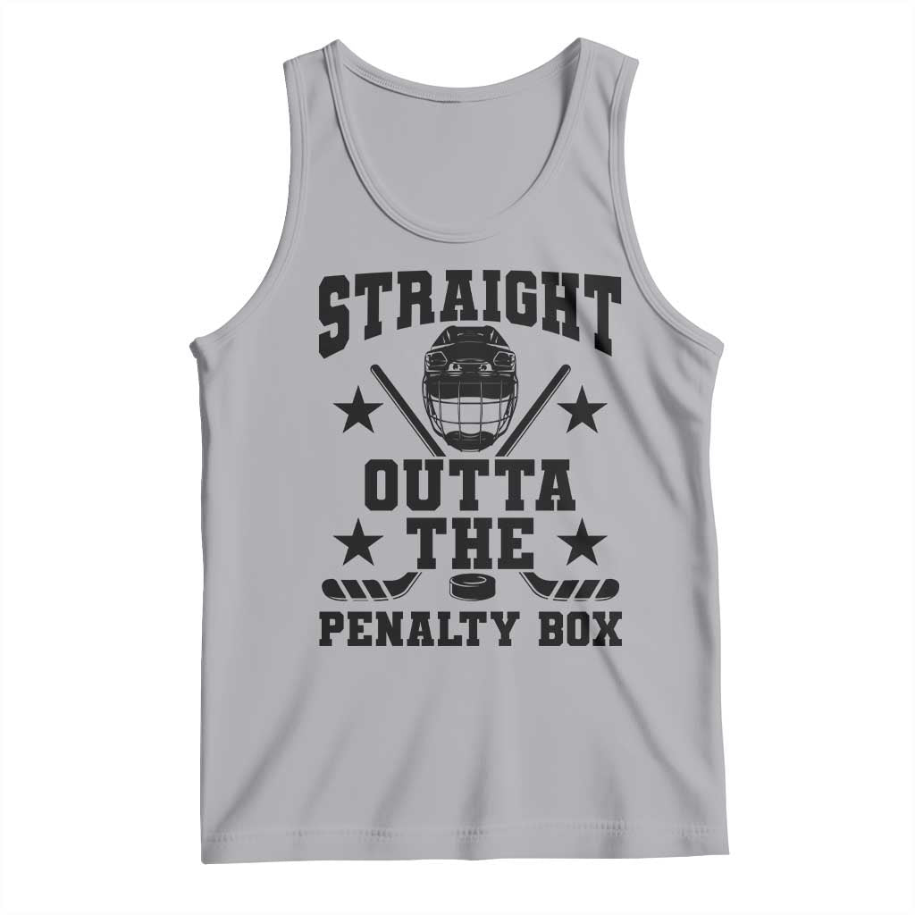 Straight Outta The Penalty Box Tank Top Funny Youth Ice Hockey Gift TS12 Athletic Heather Print Your Wear