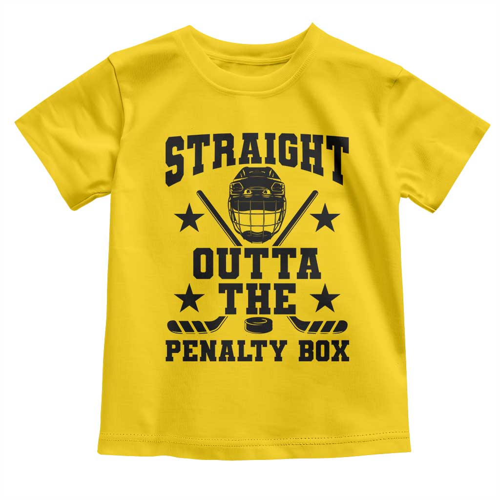 Straight Outta The Penalty Box Toddler T Shirt Funny Youth Ice Hockey Gift TS12 Daisy Print Your Wear
