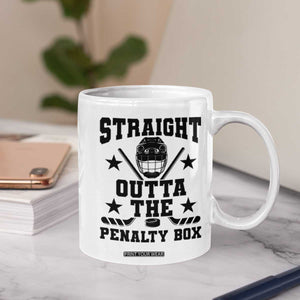 Straight Outta The Penalty Box Coffee Mug Funny Youth Ice Hockey Gift TS12 Print Your Wear