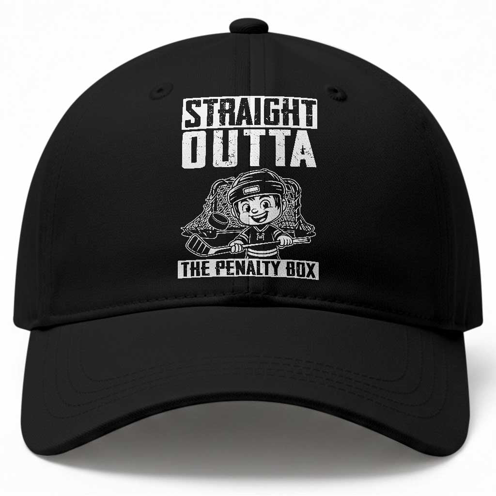 Straight Outta The Penalty Box Baseball Cap Funny Hockey Gift For Boys TS12 Print Your Wear
