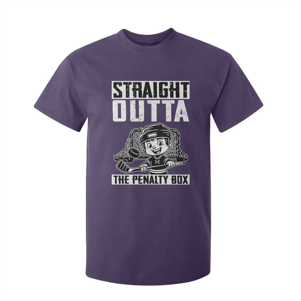 Straight Outta The Penalty Box T Shirt For Kid Funny Hockey Gift For Boys TS12 Purple Print Your Wear
