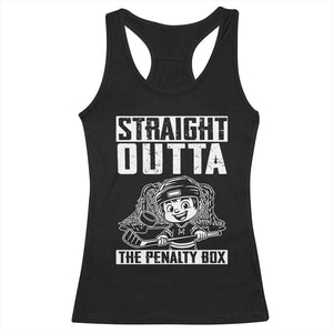 Straight Outta The Penalty Box Racerback Tank Top Funny Hockey Gift For Boys TS12 Black Print Your Wear
