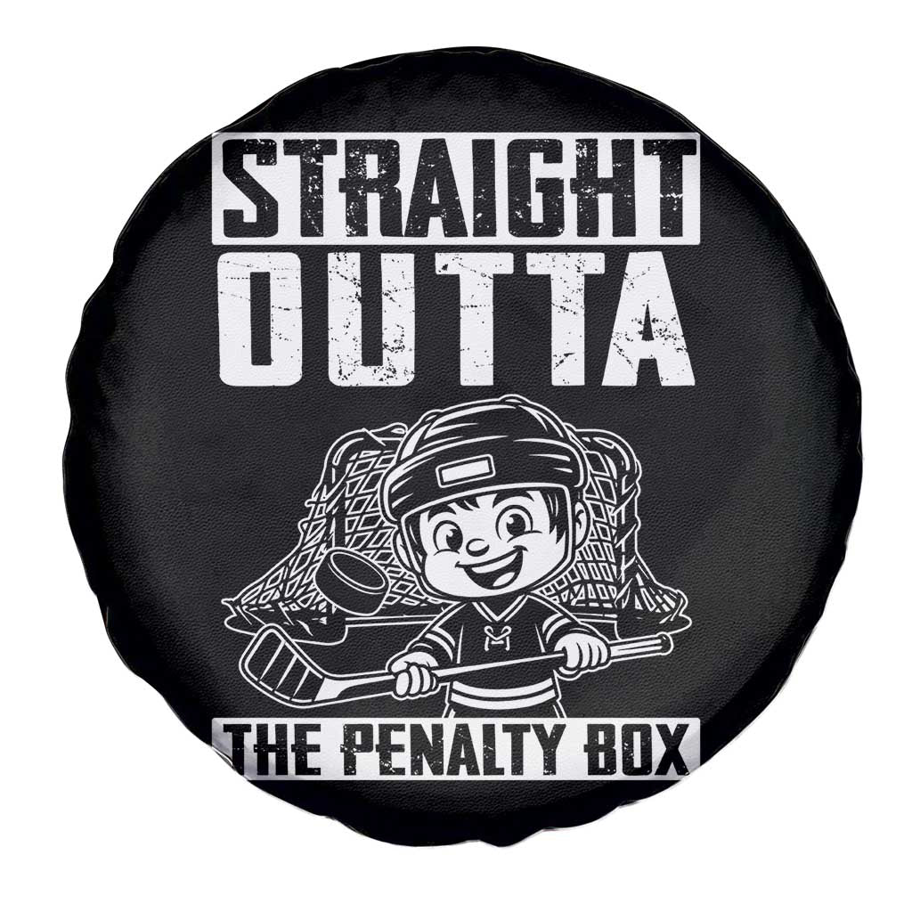 Straight Outta The Penalty Box Spare Tire Cover Funny Hockey Gift For Boys TS12 Print Your Wear