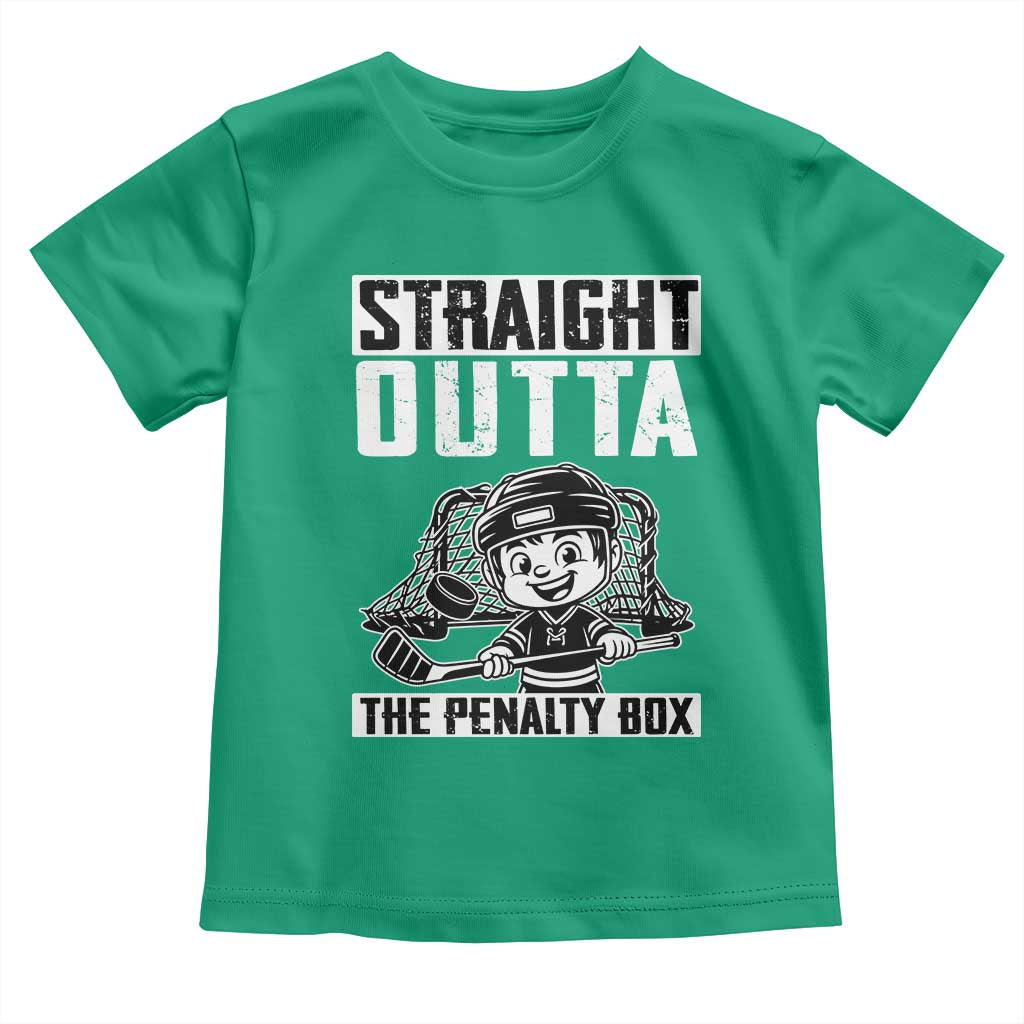 Straight Outta The Penalty Box Toddler T Shirt Funny Hockey Gift For Boys TS12 Irish Green Print Your Wear