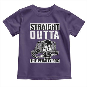Straight Outta The Penalty Box Toddler T Shirt Funny Hockey Gift For Boys TS12 Purple Print Your Wear